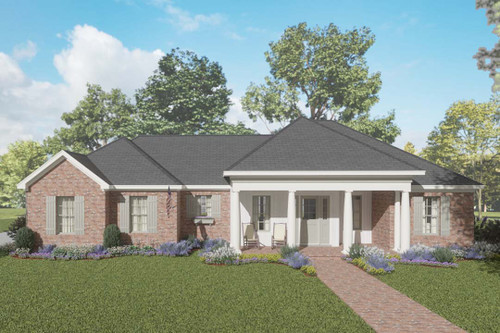 Ranch House Plan - Sweet Magnolia 43196 - Front Exterior