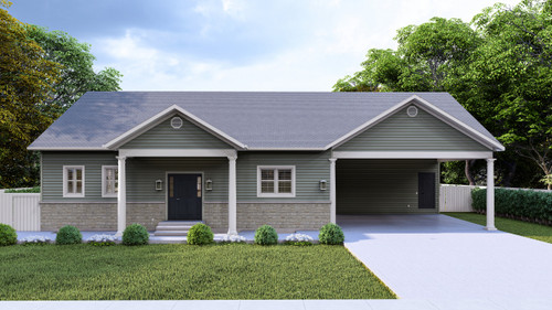 Craftsman House Plan - Pead 21950 - Front Exterior