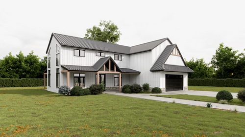 Farmhouse House Plan - Barnie 30644 - Front Exterior