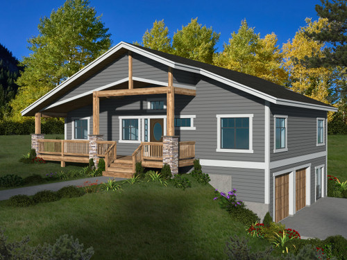 Craftsman House Plan - 64647 - Front Exterior