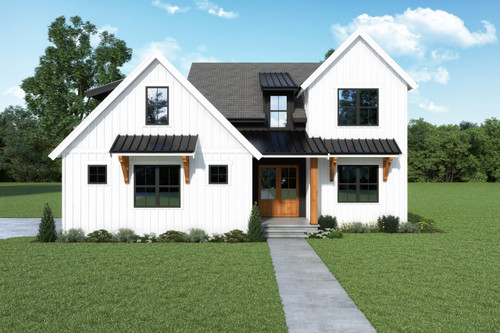 Farmhouse House Plan - 59099 - Front Exterior