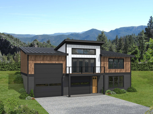 Contemporary House Plan - Owl Ridge 76897 - Front Exterior
