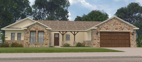 Traditional House Plan - 74401 - Front Exterior