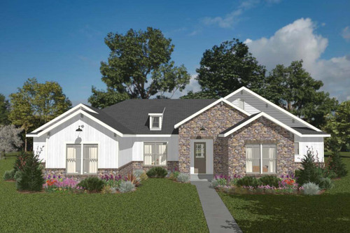 Ranch House Plan - Stony Meadow 61680 - Front Exterior