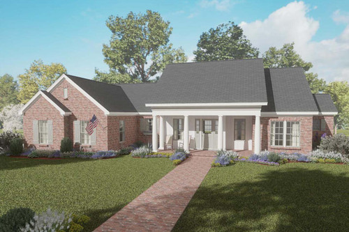 Southern House Plan - St. Charles Place 64159 - Front Exterior