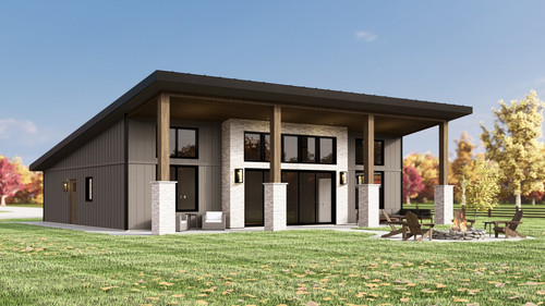 Modern House Plan - 54720 - Rear Exterior