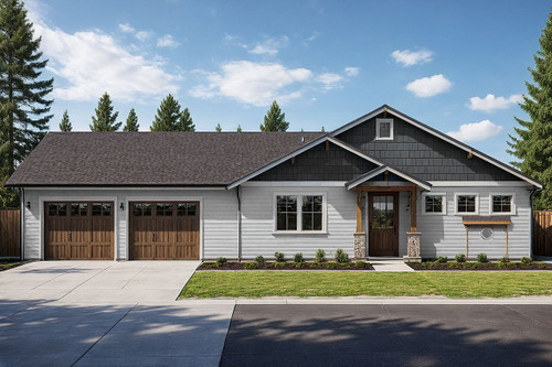 Craftsman House Plan - Garretson 57524 - Front Exterior