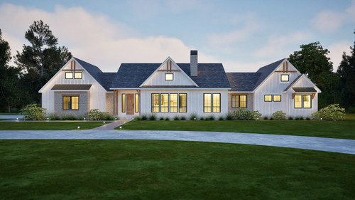Farmhouse House Plan - McClellan III 87239 - Front Exterior
