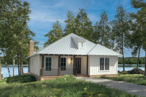 Cottage House Plan - Shady Lake 82328 - Front Exterior