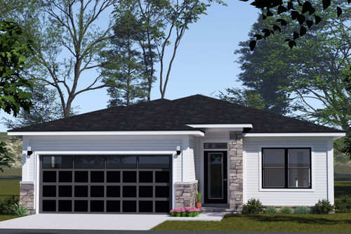 Contemporary House Plan - 57149 - Front Exterior