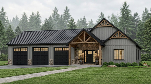 Craftsman House Plan - 78730 - Front Exterior