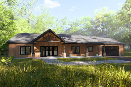Ranch House Plan - Cardinal 84771 - Front Exterior