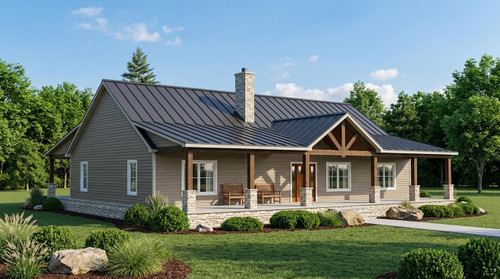 Ranch House Plan - 76025 - Front Exterior