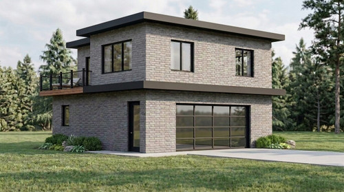 Contemporary House Plan - 51857 - Front Exterior