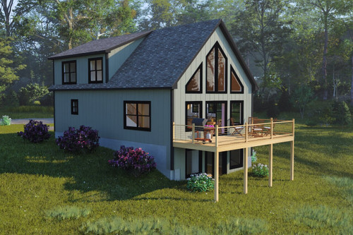 Mountain Rustic House Plan - Sandy River 43852 - Front Exterior