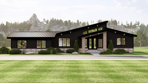 Contemporary House Plan - 44105 - Front Exterior