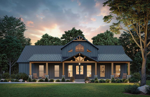 Farmhouse House Plan - Greenberry 50792 - Front Exterior