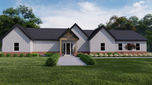 Craftsman House Plan - Walnut 66714 - Front Exterior