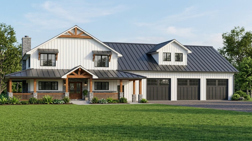 Country House Plan - 25079 - Front Exterior
