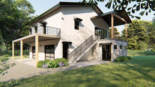 Contemporary House Plan - Keystone 50794 - Right Exterior