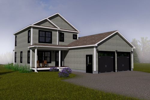 Colonial House Plan - Fryeburg 10407 - Front Exterior