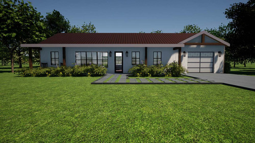 Ranch House Plan - Barbara 90508 - Front Exterior