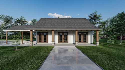 Country House Plan - Couple's Cabin 82024 - Right Exterior