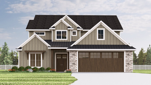Traditional House Plan - 74488 - Front Exterior