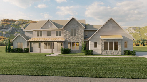 Farmhouse House Plan - Bennett 54090 - Front Exterior