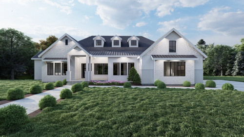 Farmhouse House Plan - Burnham 81834 - Front Exterior