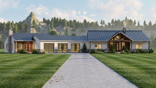 Farmhouse House Plan - 52685 - Front Exterior