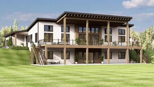 Modern House Plan - 70504 - Rear Exterior