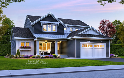 Craftsman House Plan - Greenway 20331 - Front Exterior
