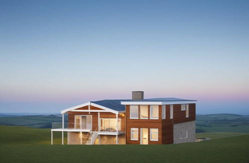 Cape Cod House Plan - Lawrence 50598 - Rear Exterior