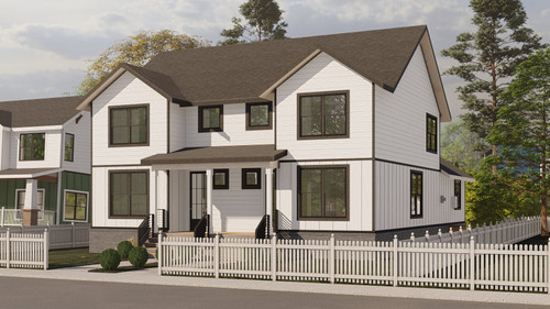 Country House Plan - Mallow Duplex 93819 - Front Exterior