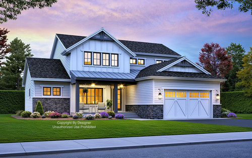 Farmhouse House Plan - Franklin 11078 - Front Exterior