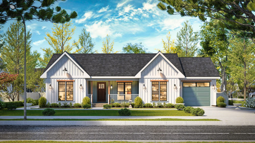 Farmhouse House Plan - KELLY 3 76726 - Front Exterior