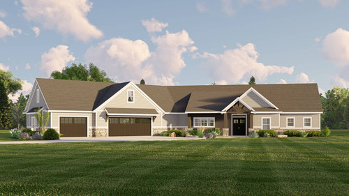 Ranch House Plan - 59323 - Front Exterior