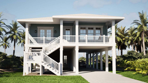 Bungalow House Plan - Beach Comber 82337 - Front Exterior