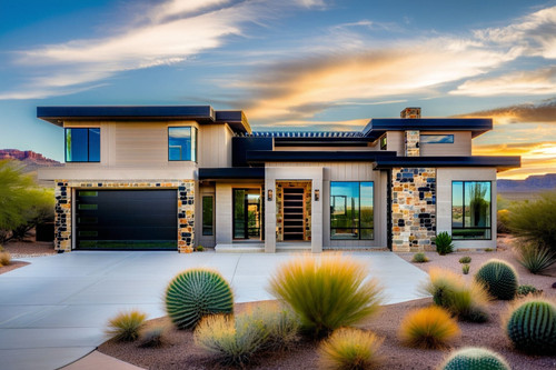 Modern House Plan - Bellingham 56540 - Front Exterior