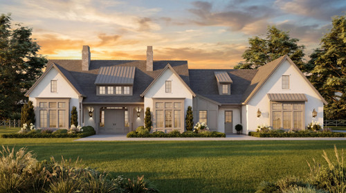 Contemporary House Plan - Midland 14876 - Front Exterior
