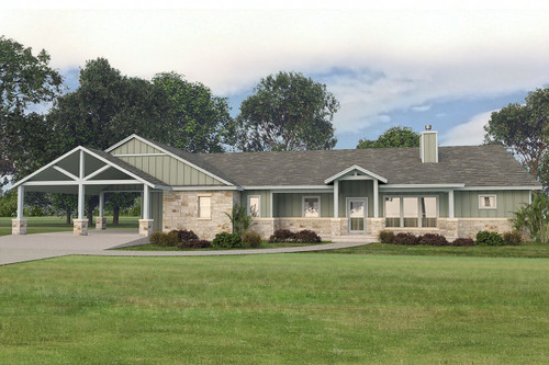 Craftsman House Plan - 29834 - Front Exterior