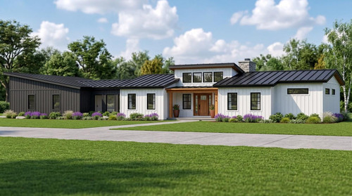 Modern House Plan - 58704 - Front Exterior