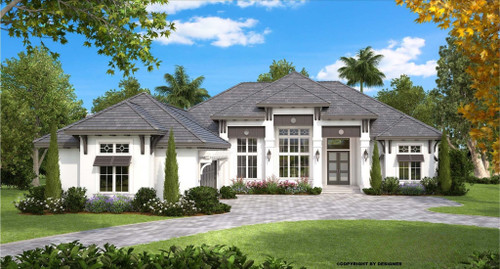 Contemporary House Plan - St. Lucia 26518 - Front Exterior
