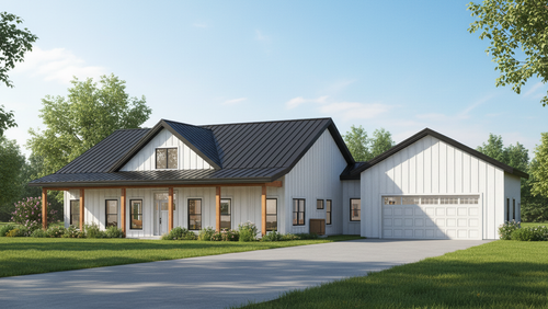 Farmhouse House Plan - Carnation #4 59014 - Front Exterior