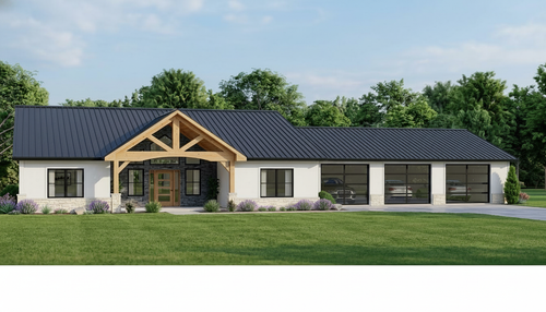 Contemporary House Plan - 74419 - Front Exterior