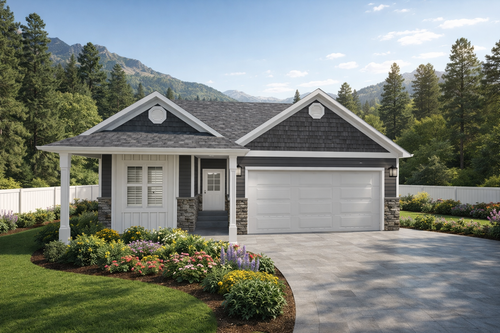 Craftsman House Plan - Dowdle 66287 - Front Exterior