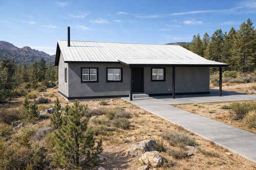 Mountain Rustic House Plan - Baum Cabin 83711 - Front Exterior