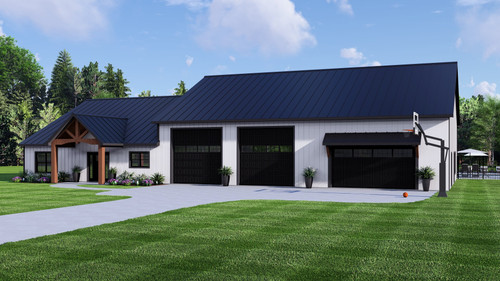 Country House Plan - 86076 - Right Exterior