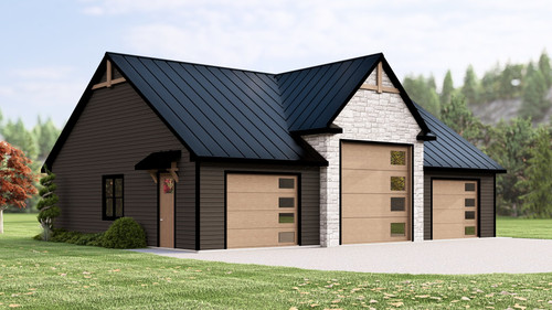 Contemporary House Plan - 58022 - Left Exterior